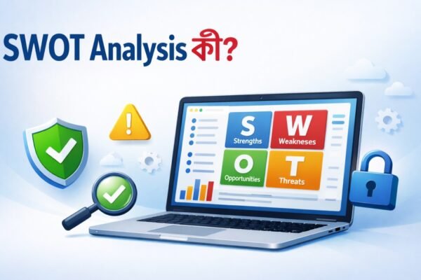 SWOT Analysis কী – Strengths, Weaknesses, Opportunities ও Threats উদাহরণসহ