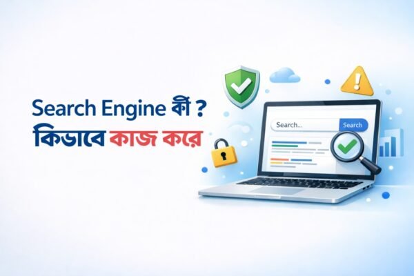 Search Engine ki – সার্চ ইঞ্জিন কীভাবে কাজ করে তার ডায়াগ্রাম (Crawling, Indexing, Ranking প্রসেস)